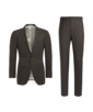 SUITSUPPLY  Dark Brown Houndstooth Lazio Suit