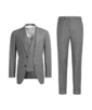 SUITSUPPLY  Black Houndstooth Three-Piece Havana Suit