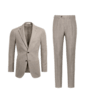 SUITSUPPLY  Light Brown Houndstooth Tailored Fit Havana Suit