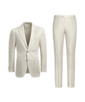 SUITSUPPLY  Off-White Three-Piece Tailored Fit Havana Suit