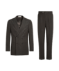 SUITSUPPLY  Dark Brown Herringbone Tailored Fit Havana Suit