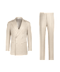 SUITSUPPLY  Sand Herringbone Tailored Fit Havana Suit