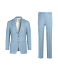 SUITSUPPLY  Light Blue Perennial Tailored Fit Havana Suit