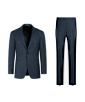 SUITSUPPLY  Navy Houndstooth Perennial Tailored Fit Havana Suit