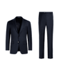 SUITSUPPLY  Navy Checked Tailored Fit Havana Suit