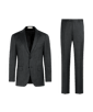 SUITSUPPLY  Dark Grey Striped Tailored Fit Havana Suit