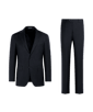 SUITSUPPLY  Navy Striped Tailored Fit Havana Suit