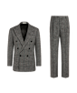 SUITSUPPLY  Dark Grey Checked Relaxed Fit Roma Suit