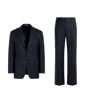 SUITSUPPLY  Navy Striped Relaxed Fit Roma Suit