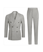 SUITSUPPLY  Light Grey Striped Tailored Fit Havana Suit