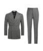 SUITSUPPLY  Mid Grey Striped Tailored Fit Havana Suit