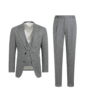 SUITSUPPLY  Mid Grey Herringbone Three-Piece Tailored Fit Havana Suit