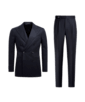 SUITSUPPLY  Navy Herringbone Havana Suit