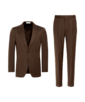 SUITSUPPLY  Havana mörkbrun fiskbensmönstrad kostym