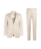 SUITSUPPLY  Havana Anzug sand Fischgrätmuster Tailored Fit