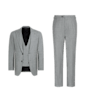 SUITSUPPLY  Mid Grey Houndstooth Three-Piece Tailored Fit Havana Suit