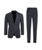 SUITSUPPLY  Havana rutig mörkgrå kostym med tailored fit