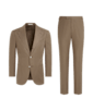 SUITSUPPLY  Taupe Relaxed Fit Roma Suit