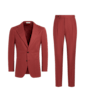 SUITSUPPLY  Red Tailored Fit Havana Suit