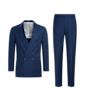 SUITSUPPLY  Mid Blue Herringbone Perennial Tailored Fit Havana Suit