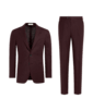 SUITSUPPLY  Burgundy Tailored Fit Havana Suit
