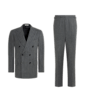 SUITSUPPLY  Dark Grey Striped Tailored Fit Milano Suit