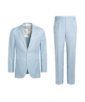 SUITSUPPLY  Light Blue Three-Piece Tailored Fit Havana Suit