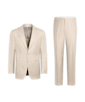 SUITSUPPLY  Sand Herringbone Tailored Fit Havana Suit