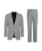 SUITSUPPLY  Light Grey Bird's Eye Tailored Fit Havana Suit