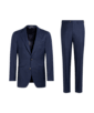 SUITSUPPLY  Navy Checked Tailored Fit Havana Suit