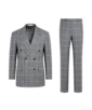 SUITSUPPLY  Mid Grey Checked Tailored Fit Milano Suit