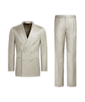 SUITSUPPLY  Sand Herringbone Tailored Fit Havana Suit