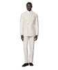 SUITSUPPLY  Off-White Striped Custom Made Suit