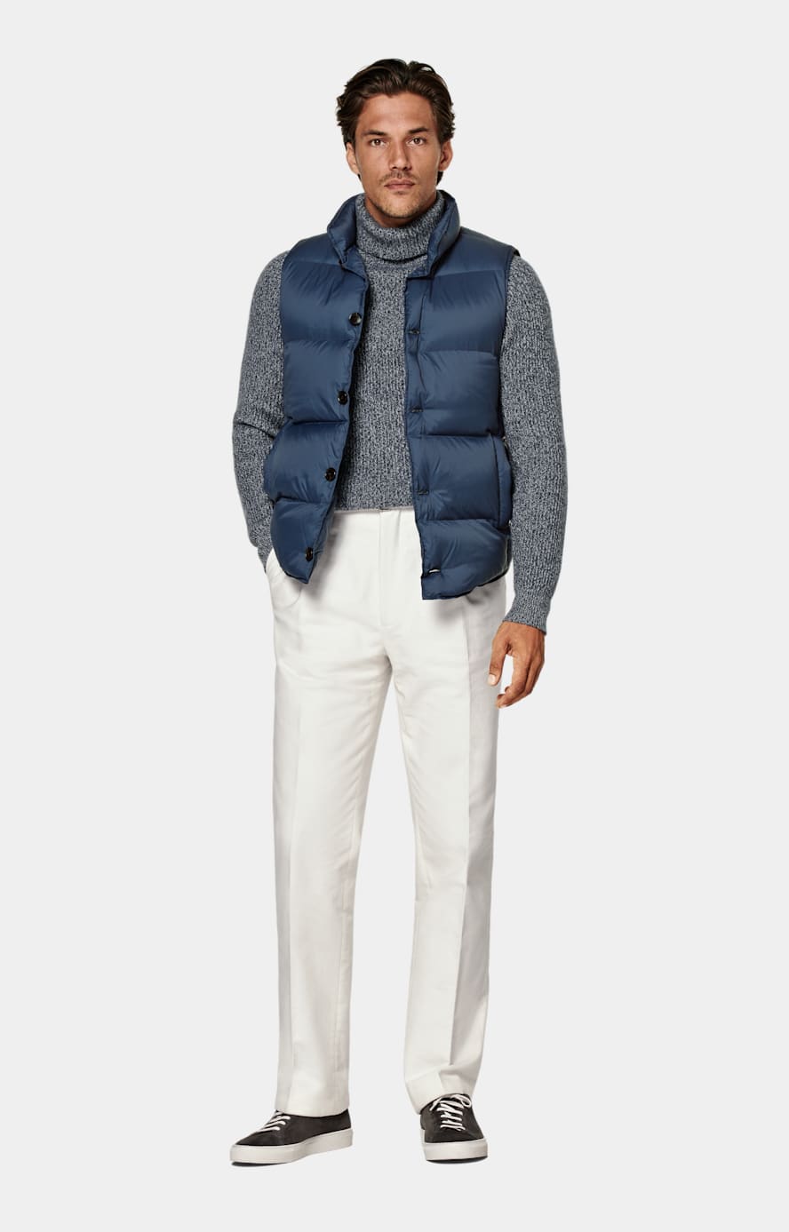 Down vest with suit online