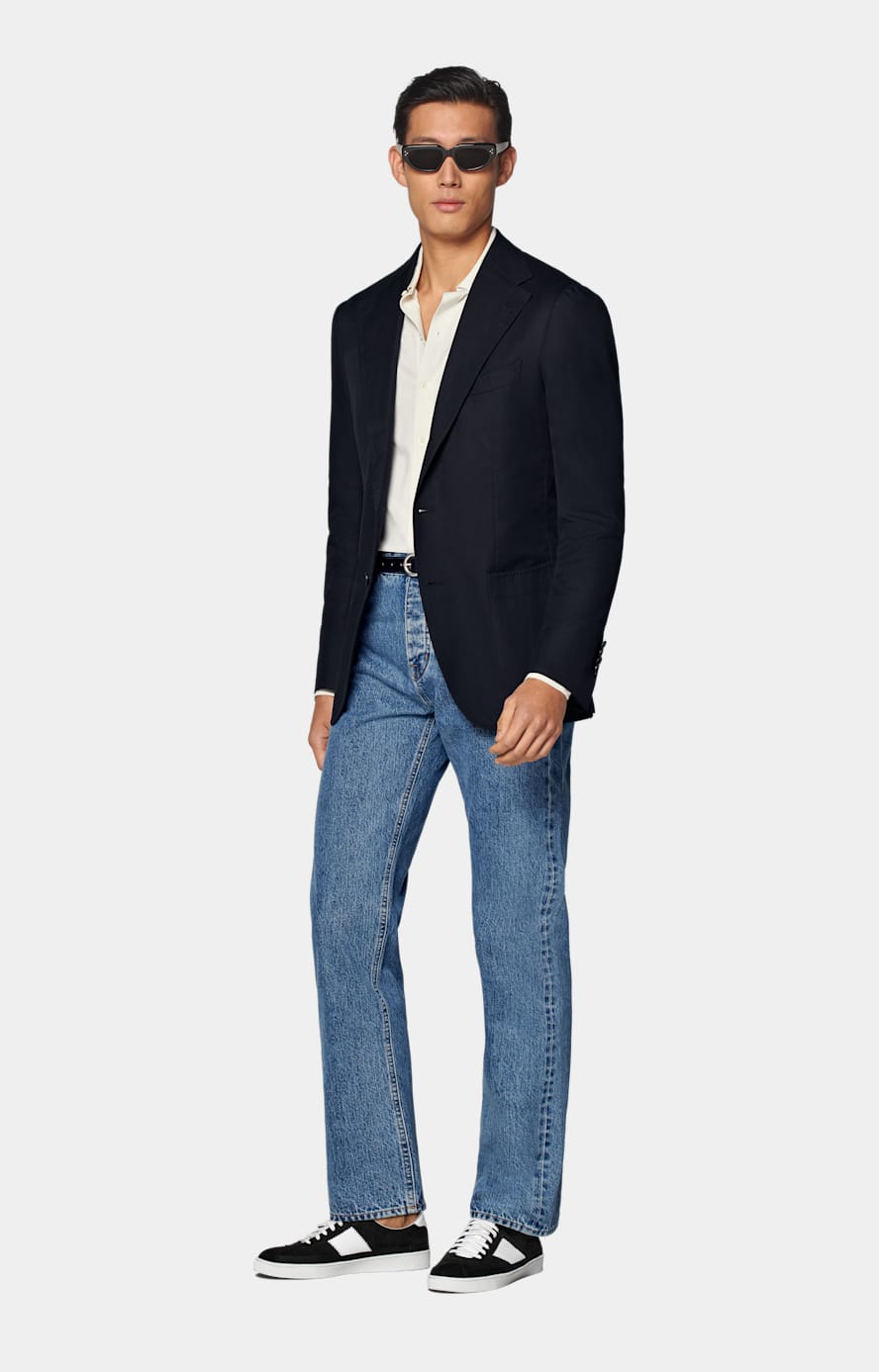 Navy Relaxed Fit Roma Blazer