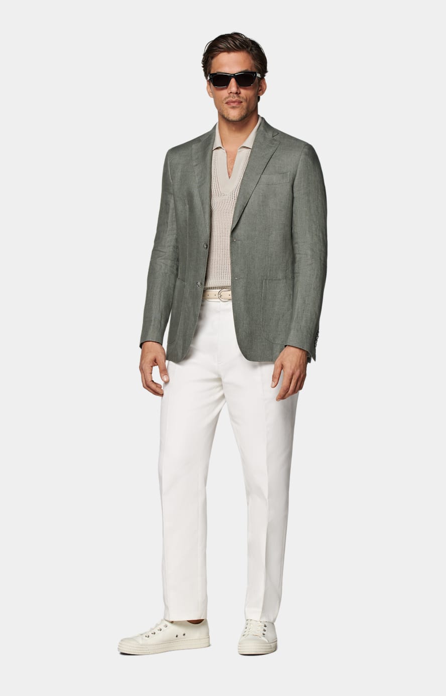Giacca Havana verde tailored fit