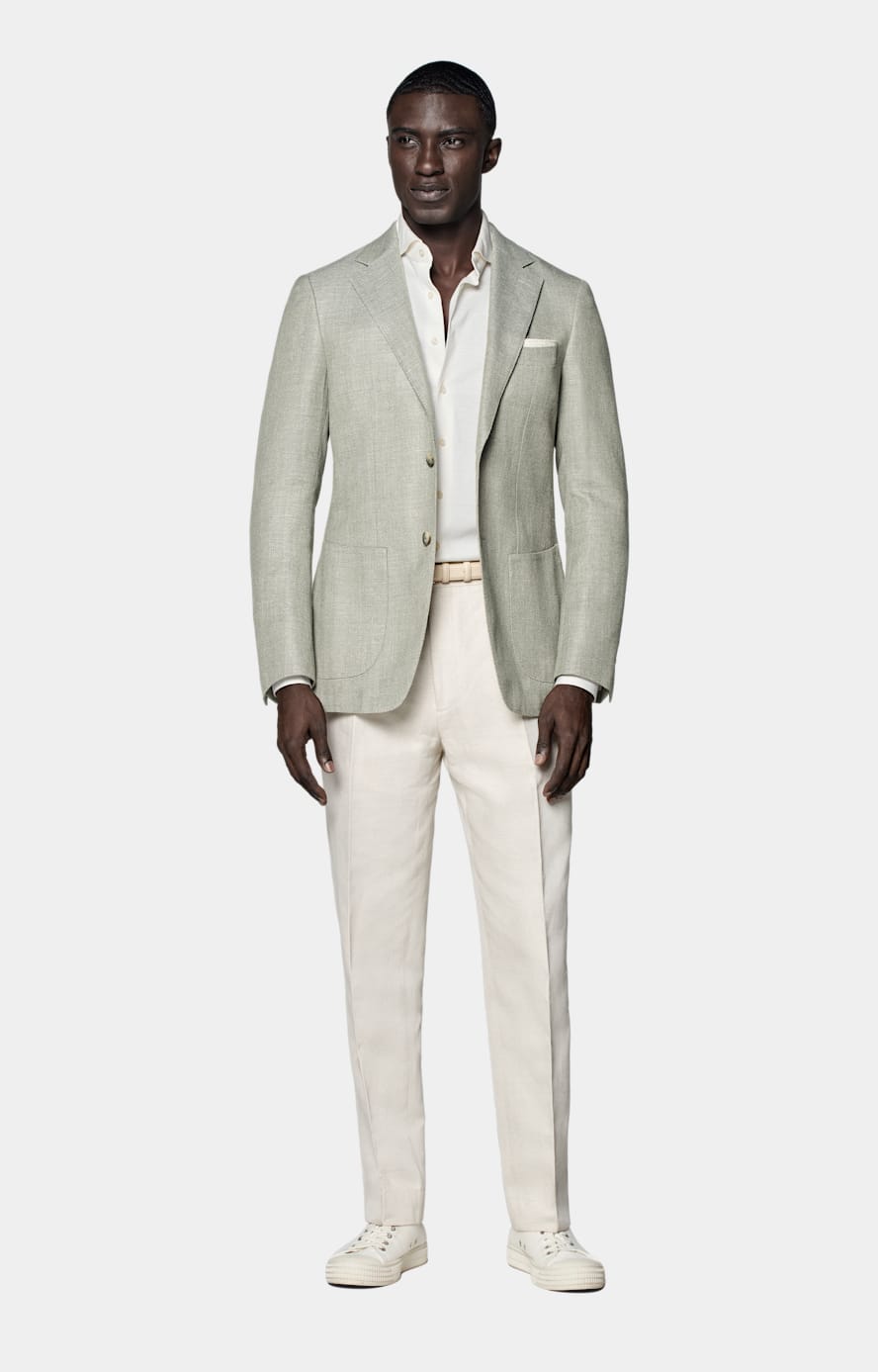 Light Green Tailored Fit Havana Blazer