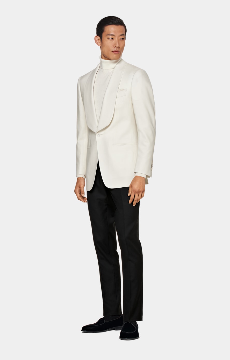 Off-White Tailored Fit Washington Dinner Jacket in Pure 4-Ply Traveller ...