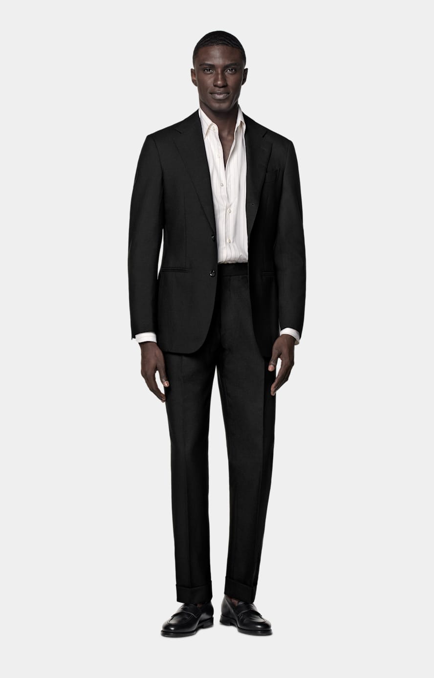 Black Tailored Fit Havana Suit
