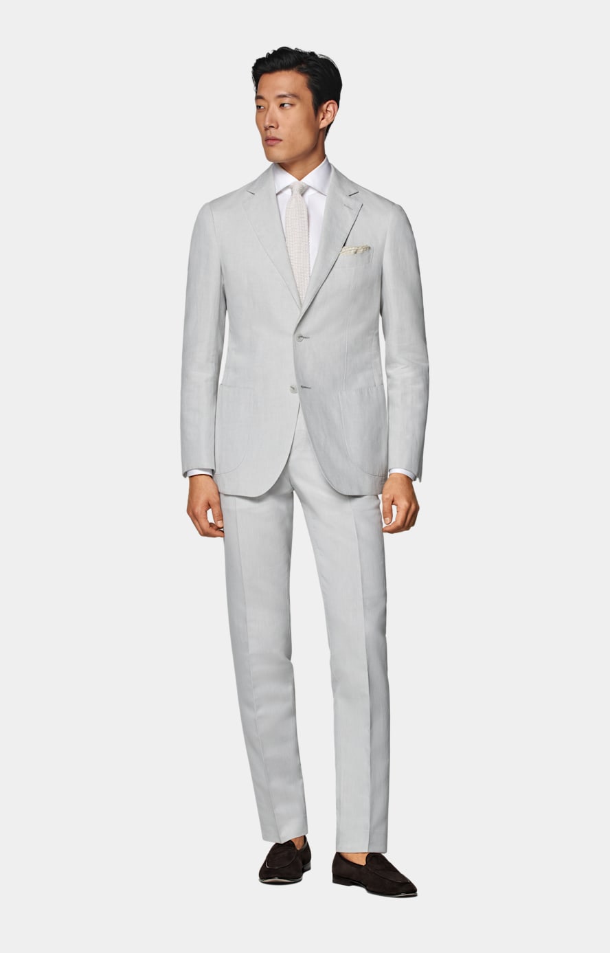  Havana ljusgrå kostym med tailored fit