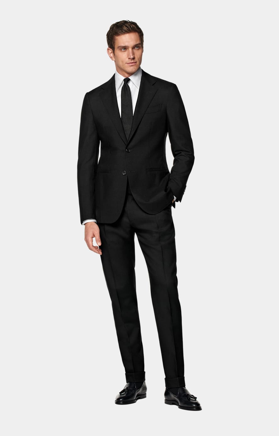 Traje Havana negro corte Tailored