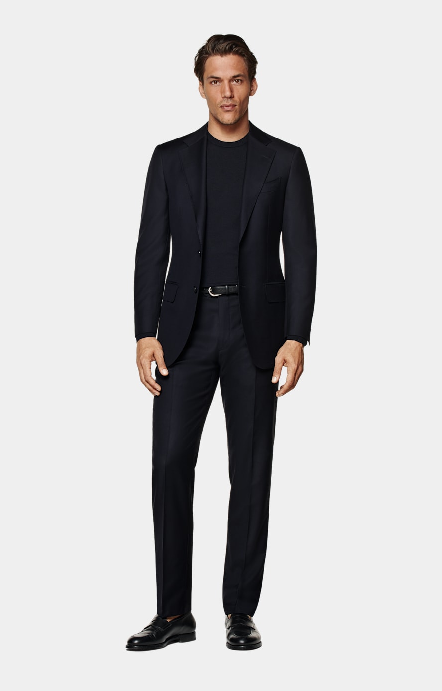 Navy Three-Piece Tailored Fit Havana Suit