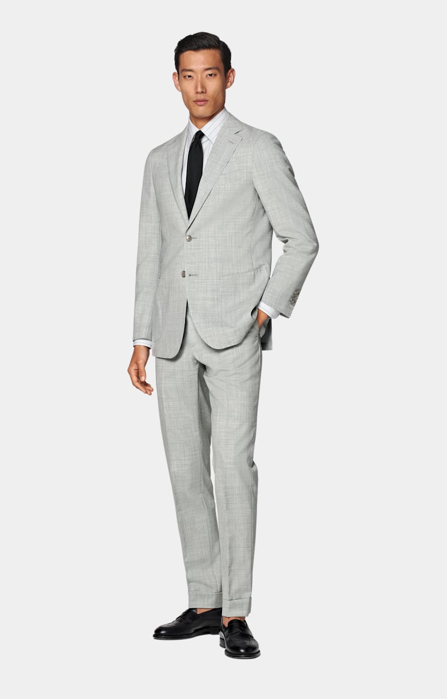 Light Grey Perennial Tailored Fit Havana Suit