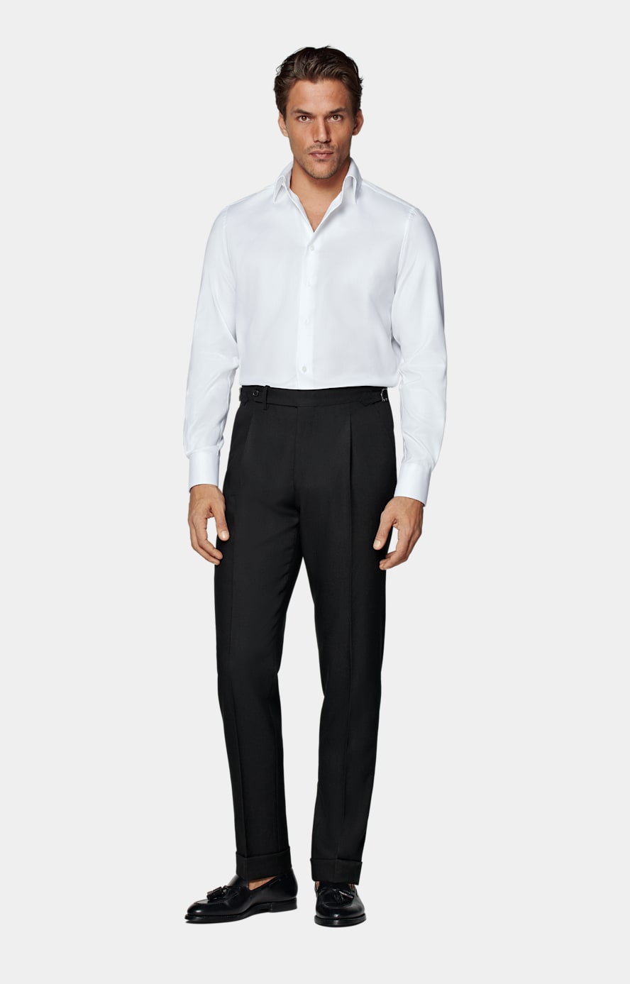 Camicia Royal Oxford bianca vestibilità slim