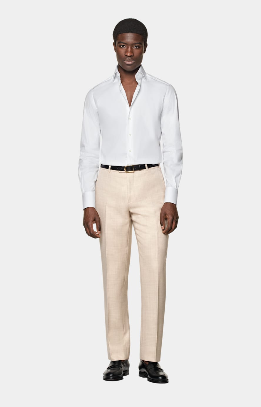 White Poplin Tailored Fit Shirt