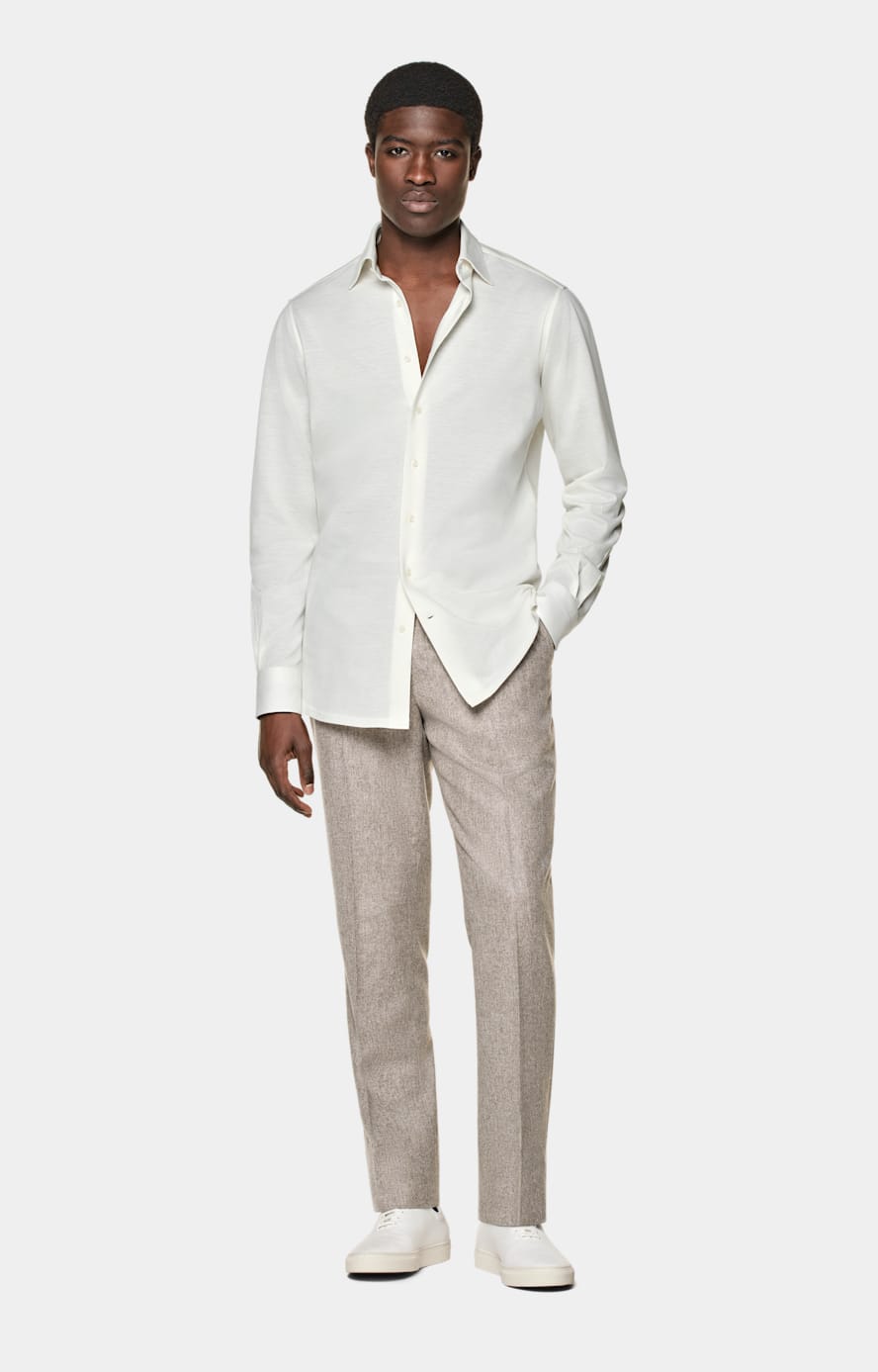 Chemise coupe Tailored blanc cassé