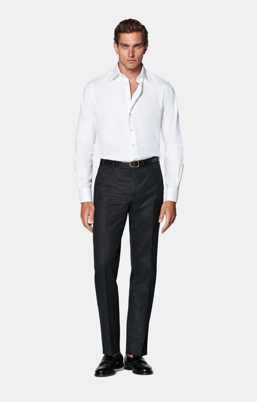 Striped Slim-fit Cropped Suit Trousers main image 0