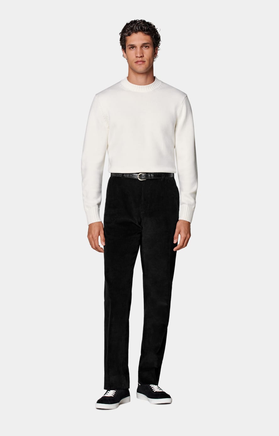 Black Straight Leg Trousers