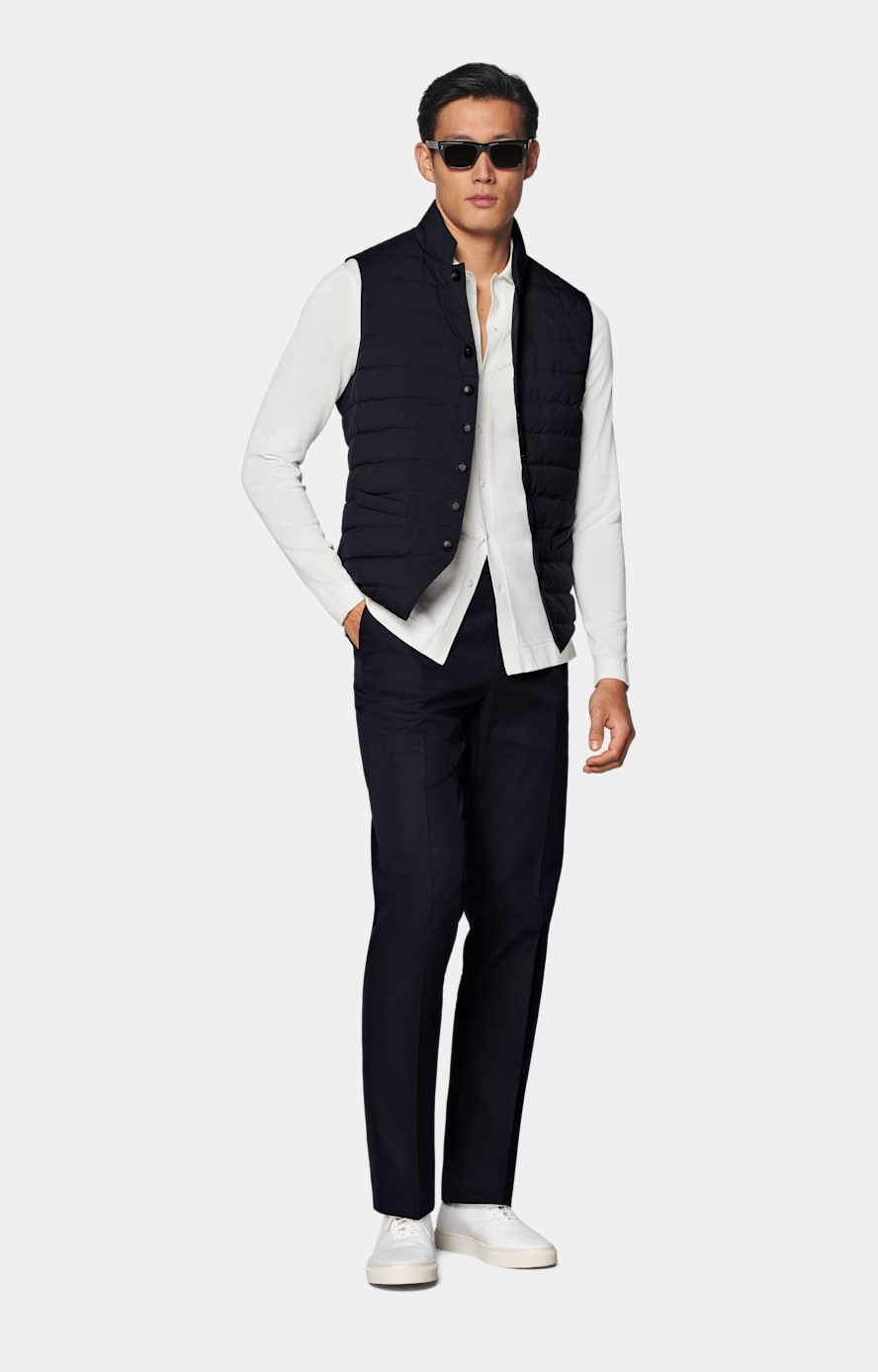 Navy Down Vest