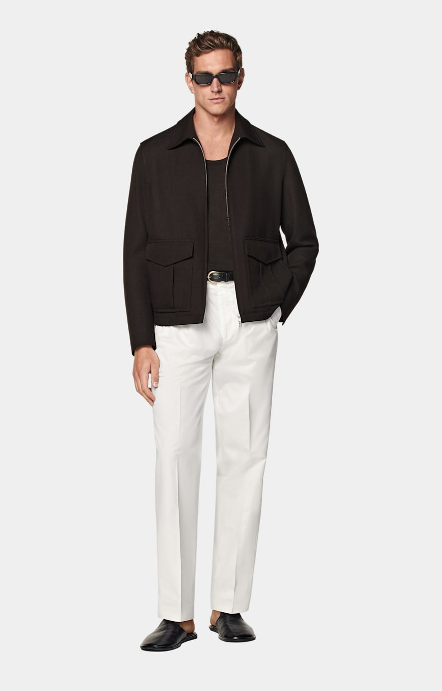 Dark Brown Bomber Jacket